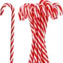 25Pcs Christmas Candy Cane Ornament, Twisted Tree Candy Cane Ornament for Xmas Holiday Party Favor, Christmas Tree Hanging Decoration(Red White)