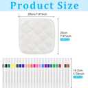 16 Pack DIY Pot Holders Craft Set White Blank Pot Holders Bulk Cloth Heat Resistant Hotpads with 24 Pcs Colored Marker Pens Kitchen Cooking Baking DIY Activities Mother's Day