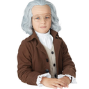 California Costumes Child Benjamin Franklin Wig Standard Silver