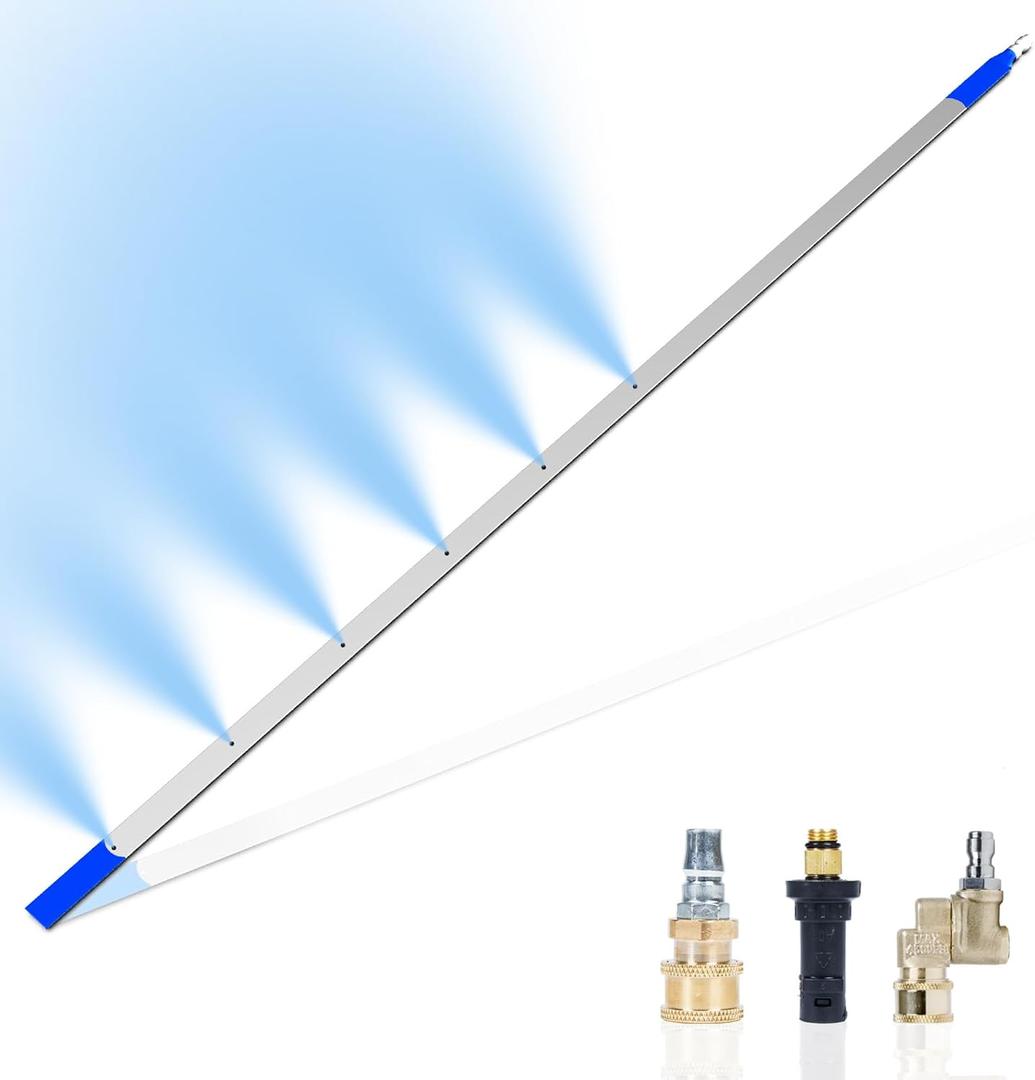 Radiator Cleaning WandRadiator Flush Tool with Adapter Suitable for Karche Car Washer,Trucks,RVs, Dual Water/Air Cleaning, Includes Nozzles Quick Couplers, Fits 2000+ PSI(39 inch with M22 Adapter)