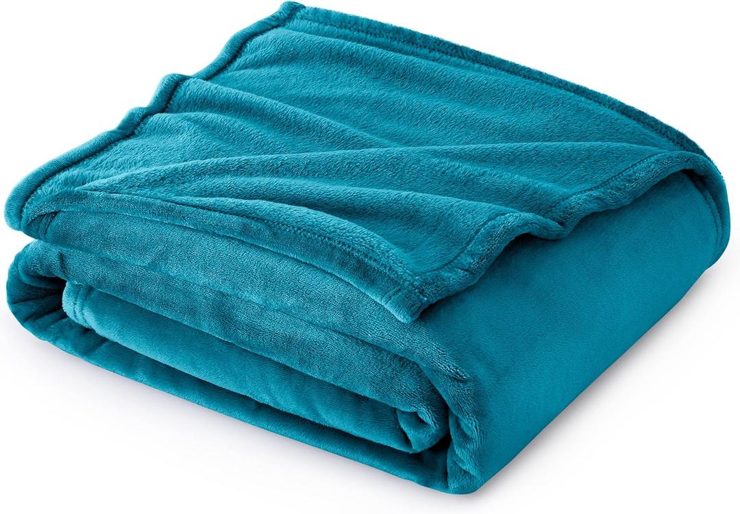 Bedsure GentleSoft Fleece Throw Blanket Teal - 300GSM Blankets for Couch, Sofa, Bed, Soft Lightweight Plush Cozy Throws for Toddlers, 50x60 inches