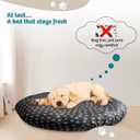 Round Dog Bed Covers Replacement Washable, Dog Bed Washable Cover, for All Shapes (Medium (Up to 36), Paw Chic)