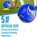 6 Pack Size 5/4/3 Soccer Balls for Training & Matches Official Size & Weight, Includes Carry Net, Needles, Air Pump Ideal for Youth and Adult Players