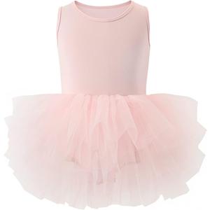 Tutu.kk Girls' Camisole Dance Tutu Leotard with Fluffy 4-Layers Ballet Dress for Ballerina (4-6T)