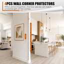 Magicheap 4 Pack Wall Corner Protector, 48.0in x 1.18in, Clear