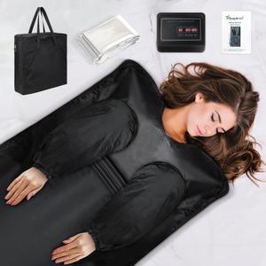 Infrared Sauna Blanket, Far Infrared Blanket, Dual Temperature Control, Portable Infrared Sauna for Home, Max 176, 30-90 Min Timer, 6 ft x 3 ft