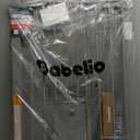 Babelio 36" Tall Auto Close Baby Gate with Cat Door,29-43" Metal Gate for Doorway,Stairs,House,Easy Walk Thru with pet Door,Includes 4 Wall Cups and 3 Extension Pieces,Gray