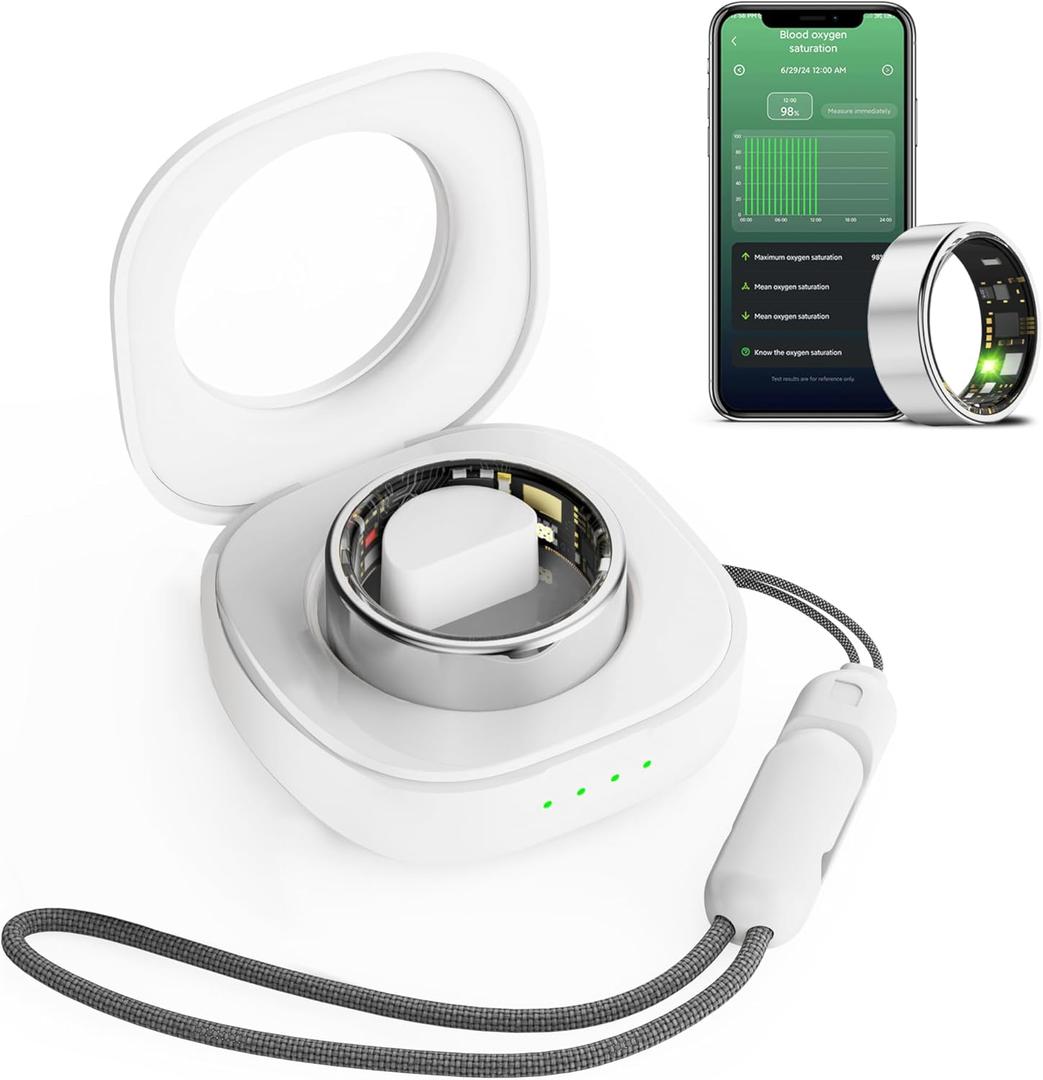 Smart Ring Health Tracker, Sleep&Exercise Monitor Heart Rate,Blood Oxygen,Fitness Trackers for Man&Women -Long Lasting Batteries,Waterproof Sleep Tracking Wearable (Silver, 7)