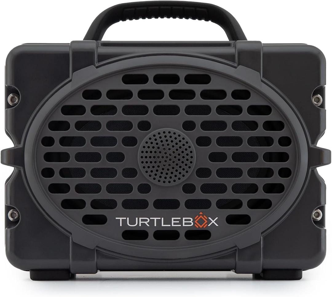 Turtlebox Original Gen 3: Portable Outdoor Bluetooth Speaker Ultra-Loud (120dB), Waterproof (IP67), Rugged, Impact-Resistant, 3-Day Battery | Party Mode: Unlimited Pairing for Stereo Sound, Gray