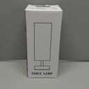 aooshine Small Table Lamp for Bedroom - Bedside Lamps for Nightstand, Minimalist Night Stand Light Lamp with Square Fabric Shade, Desk Reading Lamp for Kids Room Living Room Office Dorm (12.8in, Cream & Black)