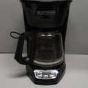 Mueller 12-Cup Drip Coffee Maker - Borosilicate Carafe, Auto-Off, Reusable Filter, Anti-Drip, Keep-Warm Function, Clear Water Level Window Coffee Machine, Kitchen Essentials & Accessories (Black)