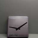 Driini Staircase Modern Wall Clock - Unique 10.5 in. Frameless Concrete Design - Contemporary, Minimalist Decor; No Numbers - Silent Battery Operated Clocks with Decorative Wooden Hands; Black