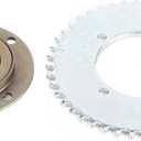 78mm OD 4 Hole Toothless Flywheel T8F 44T 54mm Rear Chain Sprocket Steel Alloy T8F Roller Sprocket Fits for Mini Pocket Gas Scooter ATV