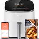 Cosori 9-in-1 TurboBlaze Air Fryer 6 Qt, Smart Control, 90450F, Shake Reminders, Precise Heating for Even Results, Air Fry, Roast, Bake, Broil, Dry, Frozen, Proof, Reheat, Keep Warm, 120V, Cream