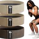 Hip Bands for Booty Workouts | Non Slip Fabric Band Set with 3 Levels - Resistance Bands for Legs & Hip - for Men & Women (Nude)