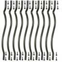 61 Pack Deck Balusters, 36 Inches Heavy Duty Iron Deck Balusters with Screws Metal Deck Spindles Balusters Iron Deck Spindles, Wave Arc Baluster for Outdoor Stair Deck Porch