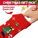 Novelty Fun Crew Socks for Women Colorful Crazy Socks for Women Girls Gifts (6 Christmas Red Green Blue Yellow)