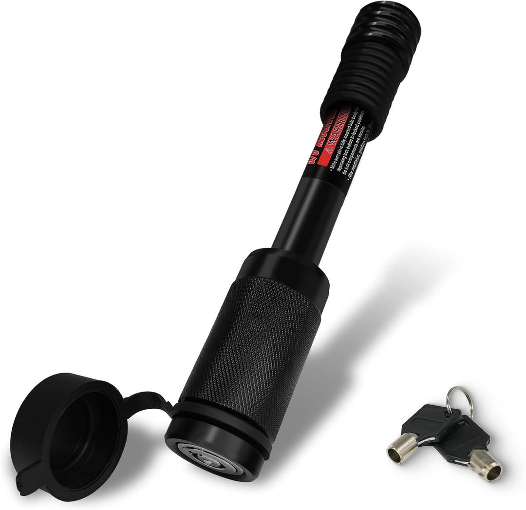 TYT Trailer Hitch Lock  5/8" Dia, 3-1/2" Long Pin, Fits Class III/IV/V Hitches, 2 Keys, 8 O-Rings, Keyed Alike, Ideal for Tow Trucks, Bikes, Cars (Black)