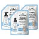 J.R. Watkins Foaming Hand Soap Refill, Moisturizing Foam Hand Wash, All Natural, Alcohol-Free, Cruelty-Free, USA Made, Ocean Breeze, 28 fl oz, 3 Pack