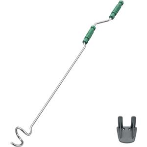 46.5" Compost Aerator Tool, Manual Compost Turner, No Assembly Stainless Steel Compost Stirring Tool for Compost Bins, Outdoor Compost Piles & Backyard Composting, Wall Mount Hook
