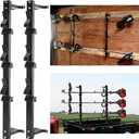 Trimmer Rack, 3 Place Heavy Duty Weedeater Rack for Walls, Enclosed Trailers and Open Trailers with Locks, Black Steel