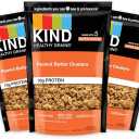 KIND Healthy Grains Granola, Peanut Butter Clusters, Healthy Snacks, Gluten Free, 100% Whole Grains, 10g Protein, 11oz, 3 Count Exp. 02/11/2026