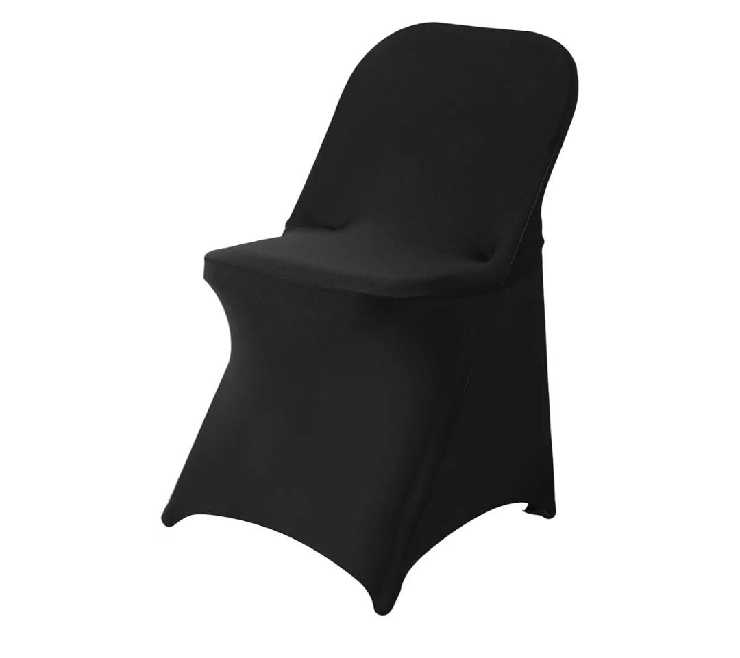 20 Pack Black Spandex Folding Chair Covers in Stretch Washable Fabric for Wedding, Party,Holidays,Celebration and Other Special Events