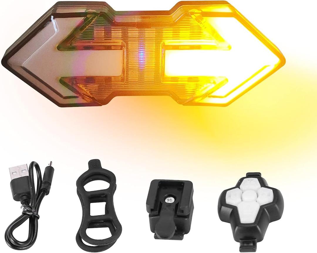 JINKEY Bike Turn Signals,Bright Bike Tail Light with Turn Signals, 120 Lumens USB Rechargeable LED Rear Bike Light, Wireless Remote Control Bike Blinkers, IPX5 Waterproof Bike Safety Light for Night