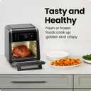 Chefman 12-Quart 5-in-1 Air Fryer Oven with Digital Timer, Touchscreen, and 12 Presets - Family Size Countertop Convection Oven, Dishwasher-Safe Parts, 12 Qt