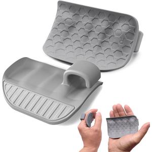 Upgrade Rypt Grip Gym Hand Grip Weight Lifting Grip for Men and Women Anti- Slip Workout Grips-Soft Silicone Hand Palm Protector Gloves for Weight lifting Push-Ups Gym Training and Exercise-Grey.