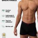 DANISH ENDURANCE Mens Underwear, Viscose from Bamboo Boxers for Men, Boxer Briefs Pack, Ropa Interior Hombre, Calzoncillos Black/Red (Black, XL)