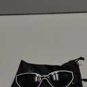 LJCZKA Retro Oval Sunglasses for Women Vintage 90s Cat Eye Sun Glasses Trendy Small Oval Cateye Line Shades (Blackgrey)