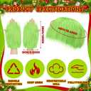 Geyoga 3 Pieces Furry Fuzzy Lime Green Set for Women 16" Long Leg Warmers Faux Fur Hats and Wrist Cuffs Covers Kits Fluffy Winter Gift Outfit for Halloween Costume Christmas Party Accessory