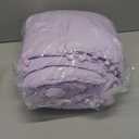 PERFEMET 5 Pcs Girls Lavender Comforter Sets Full Size  Boho Pom Pom Fringe Bedding Comforter with Sheet Set Soft Cute Purple Girls Bed in A Bag for All Season(Lavender, Full)