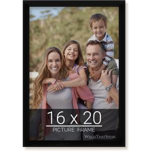 wallsthatspeak 16x20 Black Picture Frame for Puzzles Posters Photos or Artwork