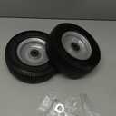 8-Inch Solid Tire Replacement - 2.50-4"Flat Free Tire and Wheel Heavy-Duty for Gorilla Carts, Yard Tractors, Wagons - Replacement Tires with 5/8" Bearings & 2.25" Offset Hub(2 Pack)