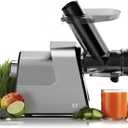 Anybear Masticating Juicer Machines, 3.5" Large Feed Chute Cold Press Juicer Fit Whole Fruits Vegetables with Quiet Motor | 5 Speed Modes | Easy to Clean with Brush | BPA Free (Silver & Black)