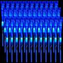 Skylety 36 Pcs Fiber Optic Wand, LED Fiber Optic Wand with 3 Light Modes, Glow Fibers Optics Sticks for Wedding Neon Party, New Year Party Favors, Bar Dj (Blue)
