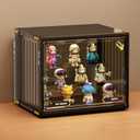 Acrylic Display Case Stand for Figures Unique Design 3 Tier Display Box for Collectibles Stackable Dustproof Clear Display Stand for Pop Mart Action Figures