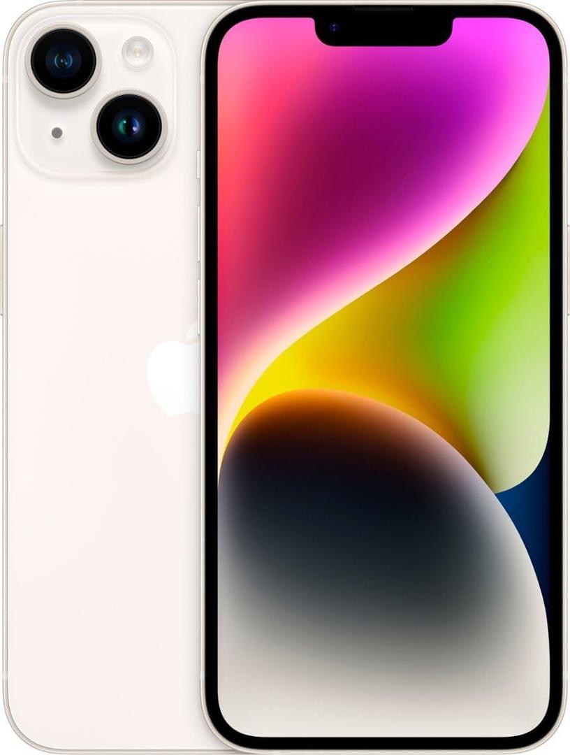 Apple iPhone 14, 128GB, Starlight - Unlocked (Renewed)