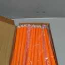 Macarrie 24 Packs Flameless Taper Candles Battery Operated Fake 11 Inch Long Candlelight LED Flameless Candlesticks Flickering Tapered for Spring Summer Wedding(Orange)