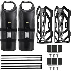 MAKELEN 2 Pack Front Fork Bags, Mountain/Road Bike Waterproof Roll Top Design, 5L Capacity, Sporty Casual Style