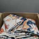 Rugflix 8x10 Area Rugs for Living Room, Washable Rug, Soft Low Pile Carpet, Non-Slip, Stain Resistant, Vintage Area Rug, Blue Orange Rug for Bedroom, Dining Room, Home Office