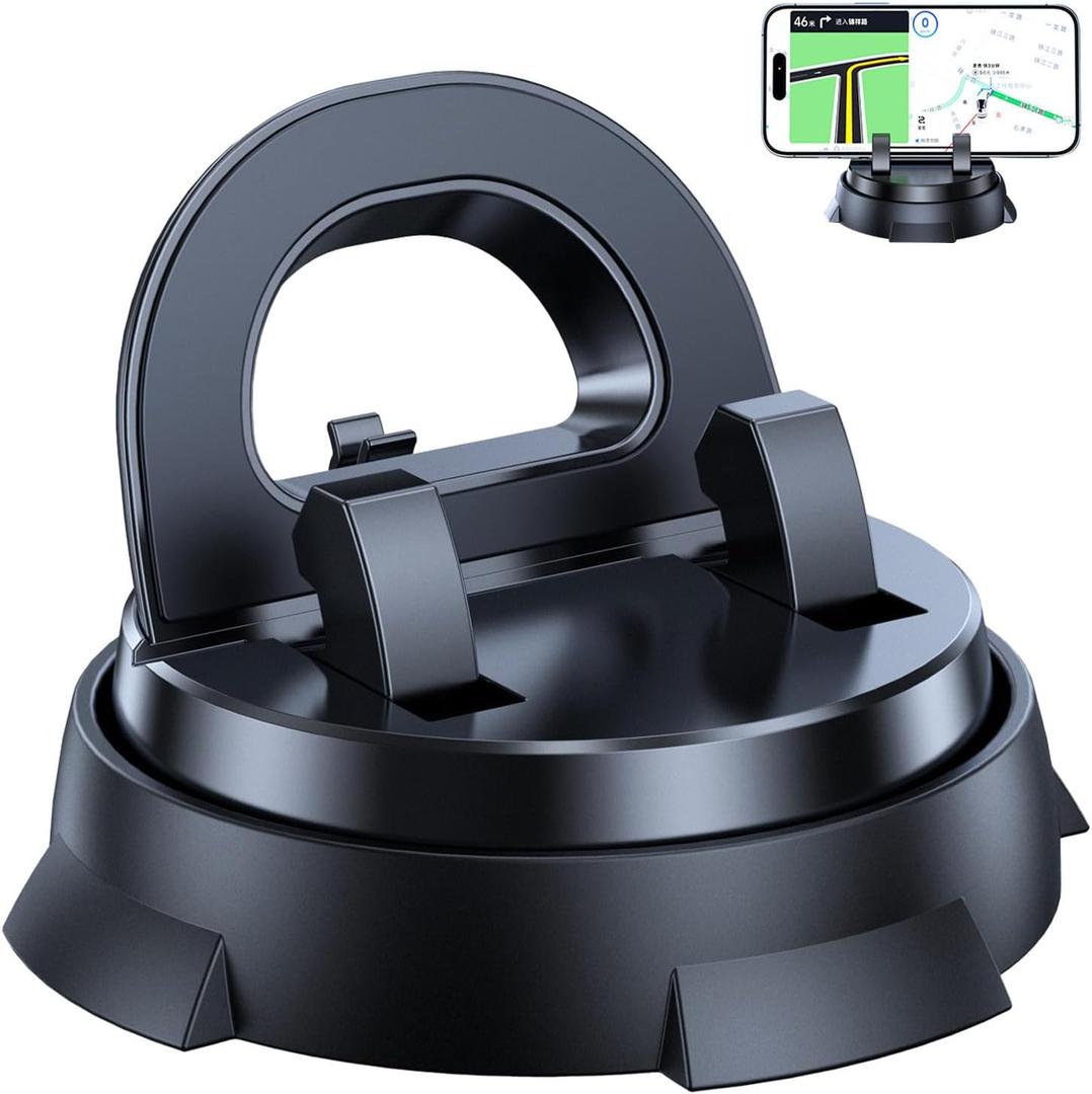 2025 New Stable Anti Slip Car Phone Holder, 360 Rotatable + 30 Up & Down Adjustment, Car Phone Mount for Automobile Dashboard, Center Console