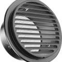 4 inch Thickened 304 Stainless Steel Ventilation Cover, Louvered Grille Cover, Anti -Mosquito nets Inside Best for Kitchens, Offices, Restrooms Ventilated Covers (4 inch New Black)