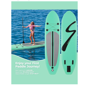 TLSUNNY 10'×30'' Inflatable Stand Up Paddle Board, 3 Fins Paddleboard with Accessories , Portable Two-Way Hand Pump and Carry Bag, for Yoga Fishing, 400LBS (Orange)