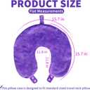 2 x Travel Neck Pillow Cover, Neck Pillow Case，Ultra Soft & Smooth Plush Fabric，Airplane Pillow Replacement Cover - Machine Washable ，Pillow Covers Only, No Filler