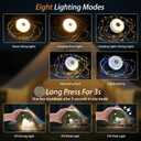 Camping String Lights, 4 in 1 Portable Camping Light Rechargeable, 8 Lighting Modes, USB Charging, Quick Storage, 32.8FT Waterproof Tent Lights String for Camping, Hiking, Yard, Christmas (Green)