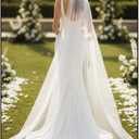 Long Cathedral Length Bride Wedding Veils 1 Tier Bridal Tulle Veil with Comb for Women