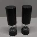 Electric Salt and Pepper Grinder Set, Rechargeable Automatic Pepper Mill Grinder with LED Light Gifts for Women, Adjustable Coarseness shakers, One-Hand Operation for Kitchen Essentials (Rechargeable-Upgrade Black/White 2PC)